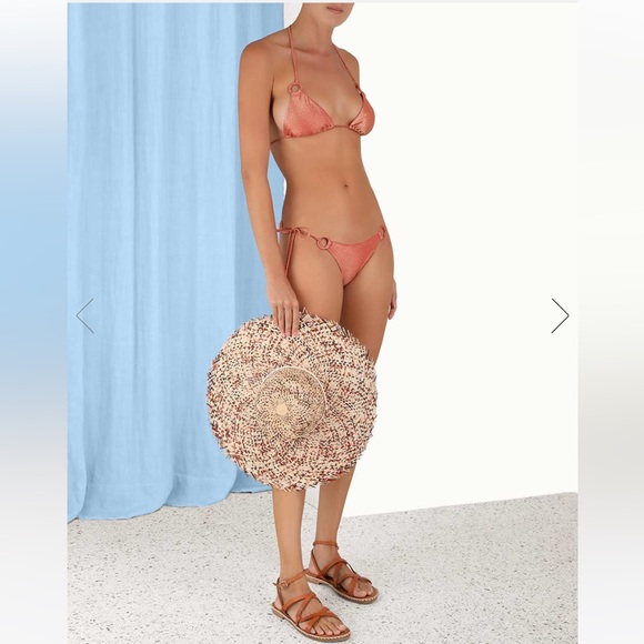 Zimmerman DEVI LUREX RING TIE BIKINI, size 0, $285 - Picture 3 of 12